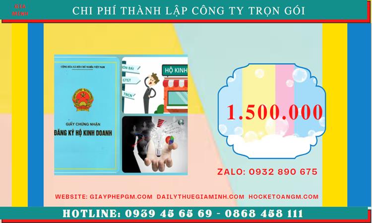 Chi phí thành lập doanh nghiệp uy tín tại Thành phố Châu Đốc