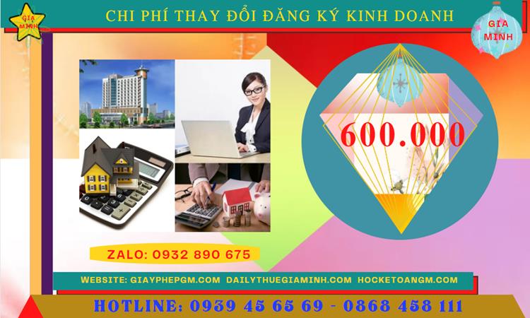 DỊCH VỤ THAY ĐỔI GIẤY PHÉP ĐĂNG KÝ KINH DOANH KHÁNH HÒA 5 Chi phí thay đổi giấy phép đăng ký kinh doanh tại Khánh Hòa