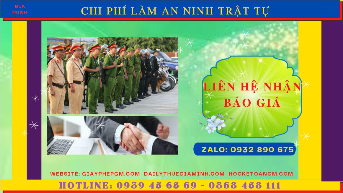XIN GIẤY CHỨNG NHẬN AN NINH TRẬT TỰ KHÁCH SẠN THÀNH PHỐ HUẾ 6 Chi phí xin giấy chứng nhận an ninh trật tự cho khách sạn tại Thành Phố Huế