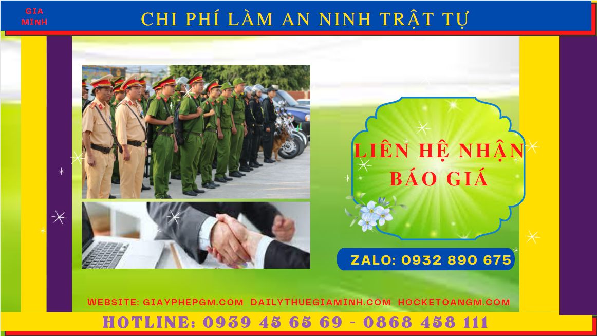 Chi phí xin giấy phép an ninh trật tự của Thành Phố Hưng Yên