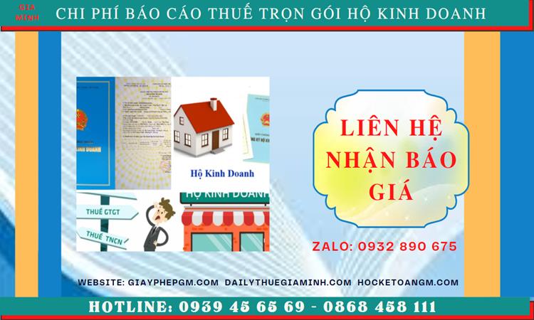 BÁO CÁO THUẾ HỘ KINH DOANH TẠI BÌNH ĐỊNH 5 Chi phí báo cáo thuế hộ kinh doanh tại Bình Định