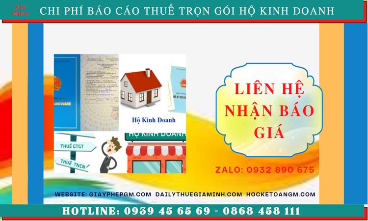 BÁO CÁO THUẾ HỘ KINH DOANH TẠI QUẬN ĐỒ SƠN 5 Chi phí báo cáo thuế hộ kinh doanh tại Quận Đồ Sơn