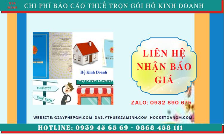 BÁO CÁO THUẾ HỘ KINH DOANH TẠI BẾN TRE 5 Chi phí báo cáo thuế hộ kinh doanh tại Bến Tre