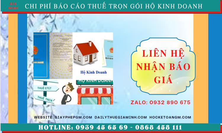 Báo cáo thuế hộ kinh doanh Hòa Bình 5 Chi phí báo cáo thuế hộ kinh doanh tại Hòa Bình