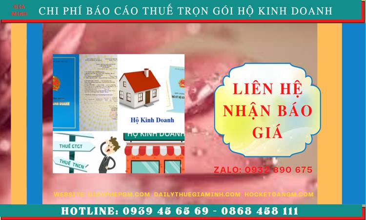 Chi phí báo cáo thuế hộ kinh doanh tại Huyện Ân Thi