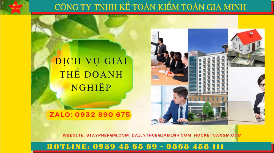 Dịch vụ giải thể doanh nghiệp trọn gói tại Huyện Vĩnh Thạnh
