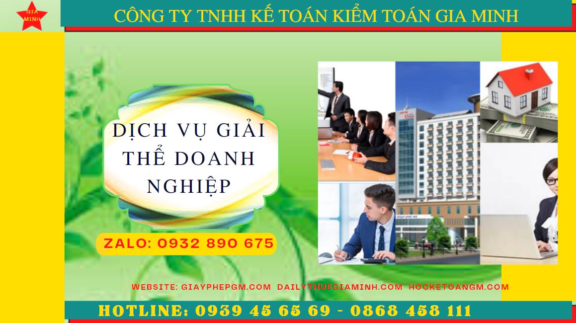 Dịch vụ giải thể doanh nghiệp trọn gói tại Bạc Liêu