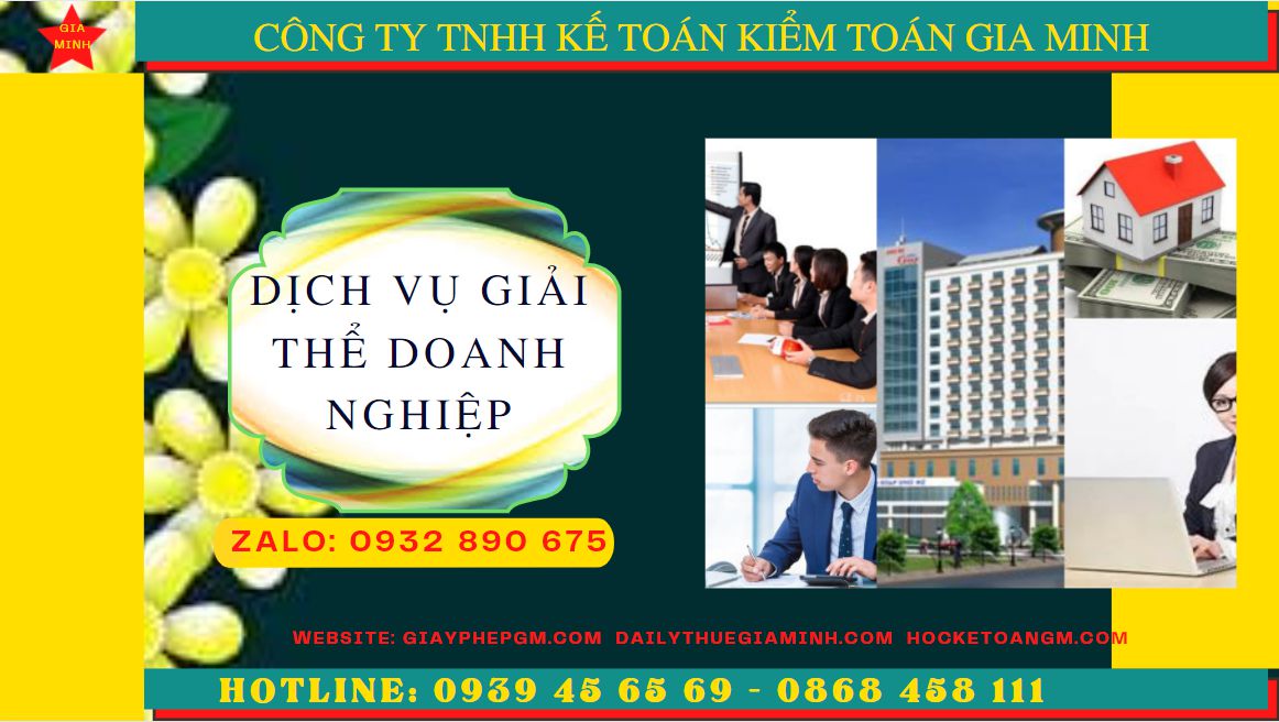 Dịch vụ giải thể doanh nghiệp trọn gói tại Quận Tân Bình 