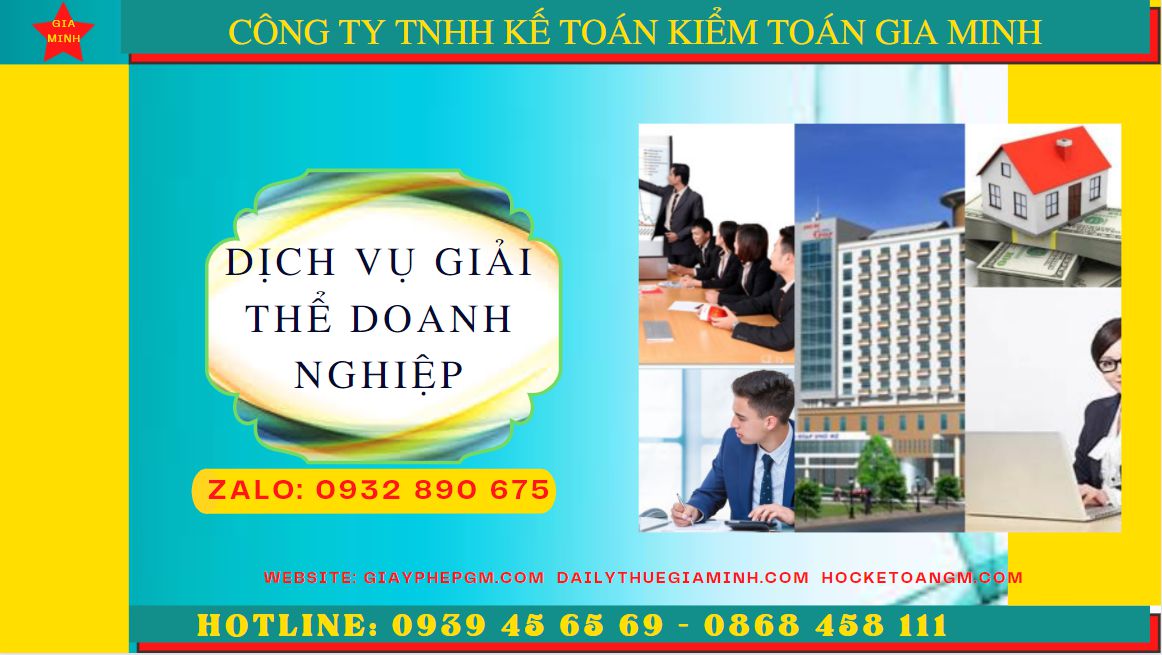 Dịch vụ giải thể doanh nghiệp trọn gói tại Thành Phố Phủ Lý