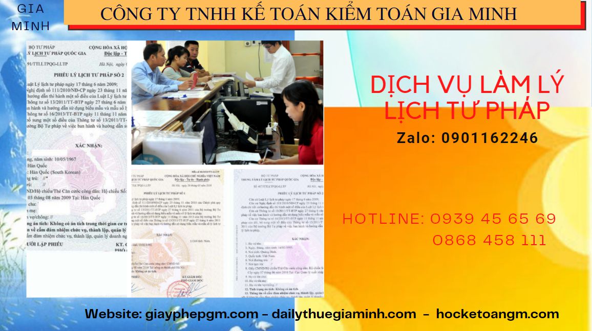 Dịch vụ làm lý lịch tư pháp số 2 tại Huyện Thới Lai nhanh rẻ nhất