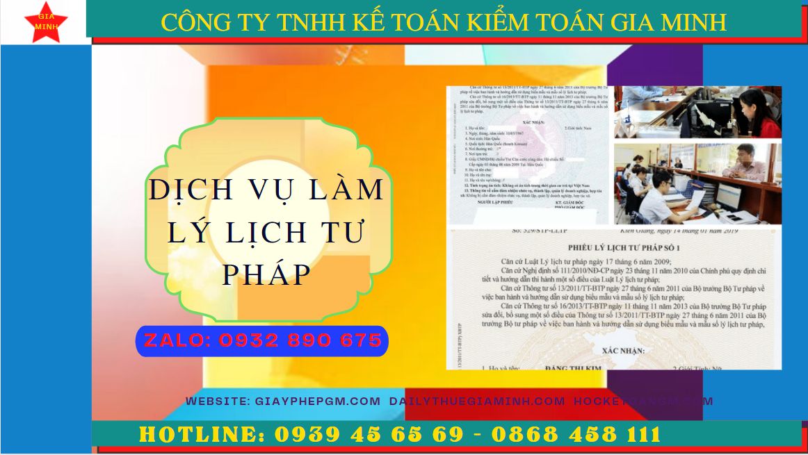 Dịch vụ làm lý lịch tư pháp số 2 tại Quận Ô Môn nhanh rẻ nhất
