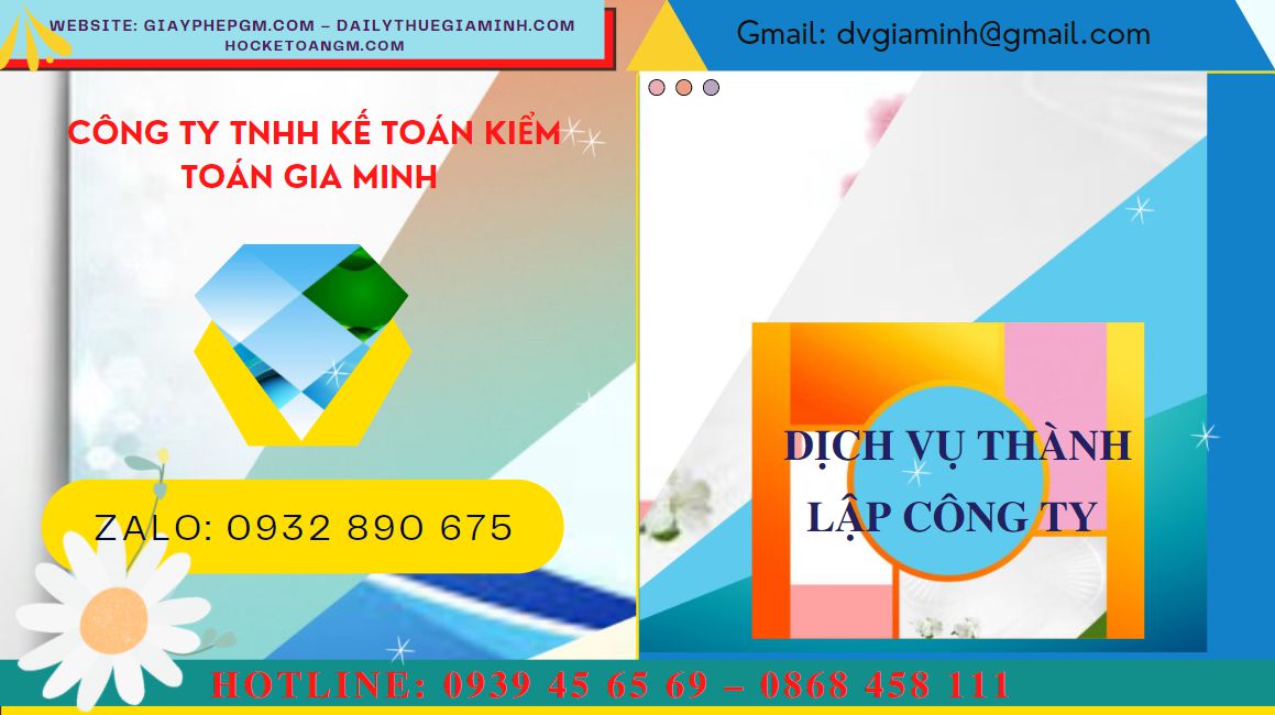 Dịch vụ thành lập công ty uy tín tại Huyện Đông Anh