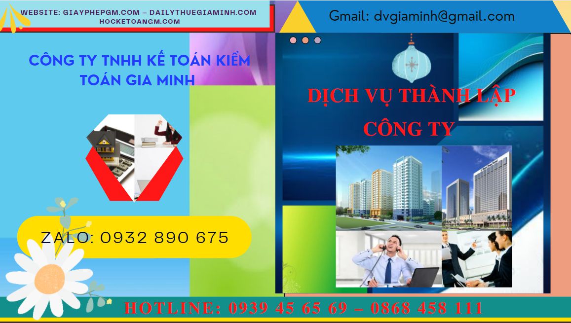 Dịch vụ thành lập công ty uy tín tại Quận Tân Bình