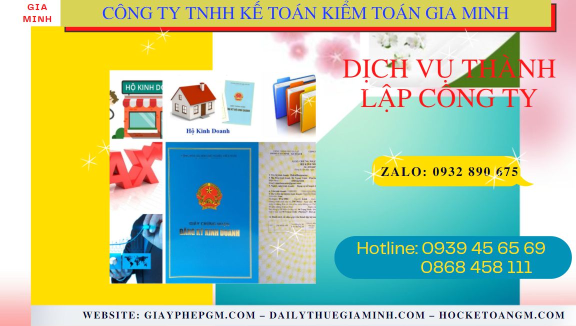 Dịch vụ thành lập công ty uy tín tại Quận Tây Hồ