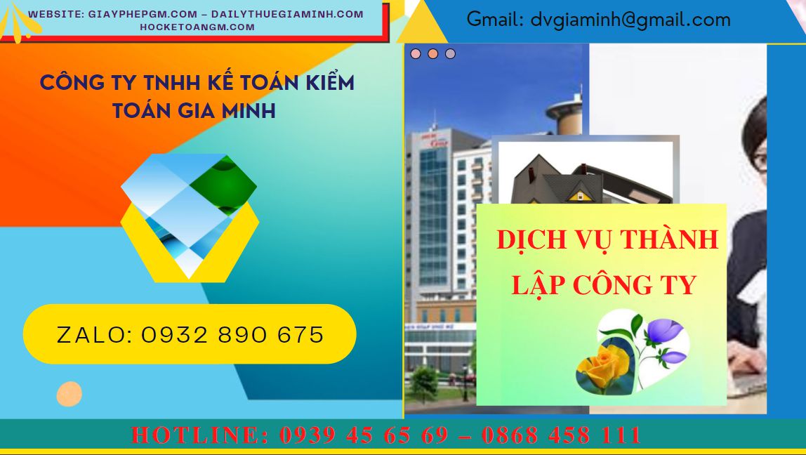 Dịch vụ thành lập công ty uy tín tại Thành phố Bắc Giang