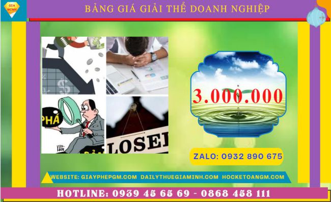 Giải thể doanh nghiệp nhanh hết bao nhiêu tiền tại Bến Tre