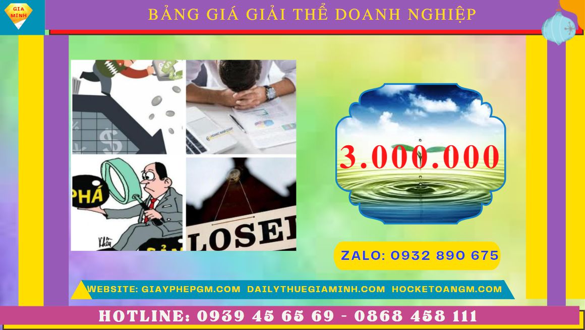 DỊCH VỤ GIẢI THỂ CÔNG TY TRỌN GÓI BÌNH ĐỊNH 5 Giải thể doanh nghiệp nhanh hết bao nhiêu tiền tại Bình Định