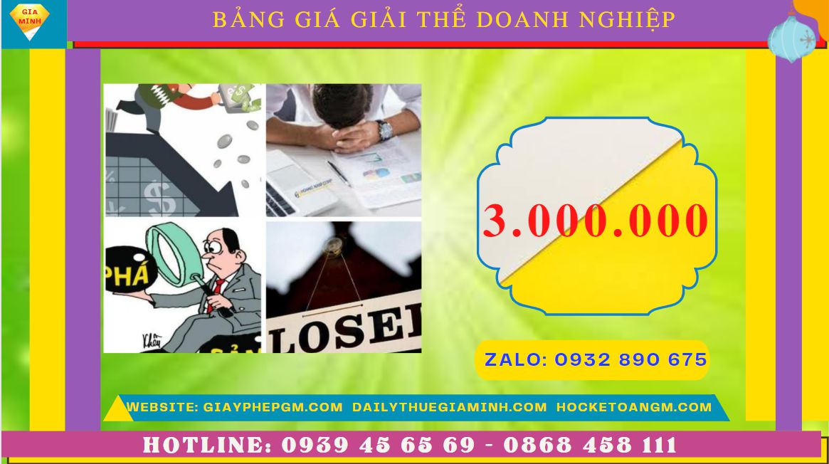 Giải thể doanh nghiệp nhanh hết bao nhiêu tiền tại Bình Thuận