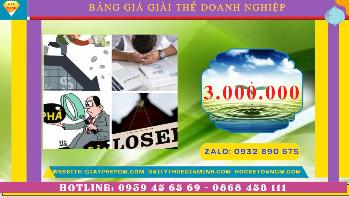 Giải thể doanh nghiệp nhanh hết bao nhiêu tiền tại Huyện Sóc Sơn 