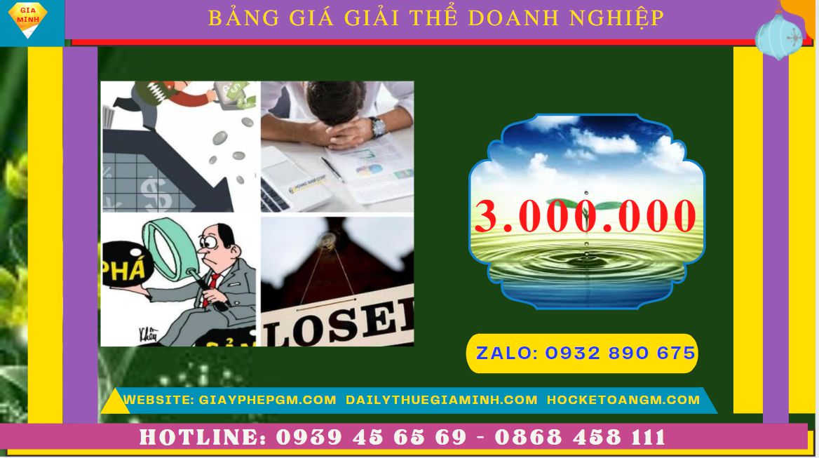 DỊCH VỤ GIẢI THỂ CÔNG TY TRỌN GÓI KHÁNH HÒA 5 Giải thể doanh nghiệp nhanh hết bao nhiêu tiền tại Khánh Hòa