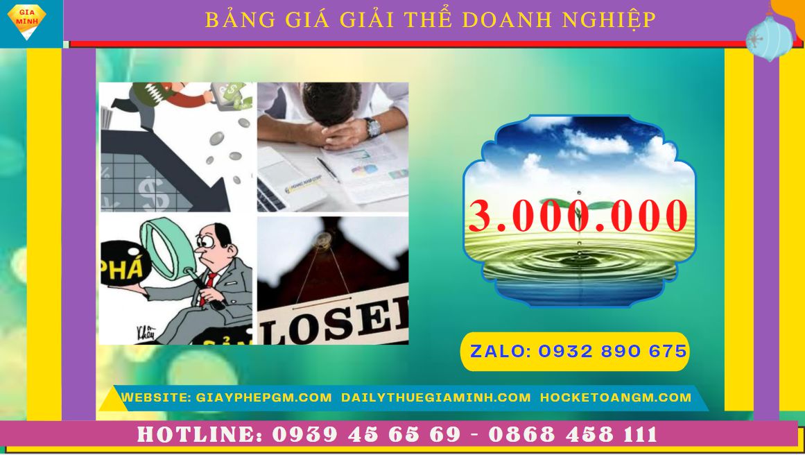 DỊCH VỤ GIẢI THỂ CÔNG TY TRỌN GÓI LÂM ĐỒNG 5 Giải thể doanh nghiệp nhanh hết bao nhiêu tiền tại Lâm Đồng