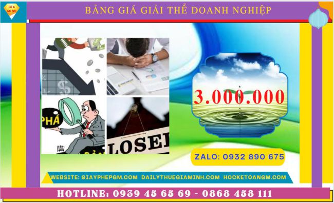 Giải thể doanh nghiệp nhanh hết bao nhiêu tiền tại Quận Ba Đình 