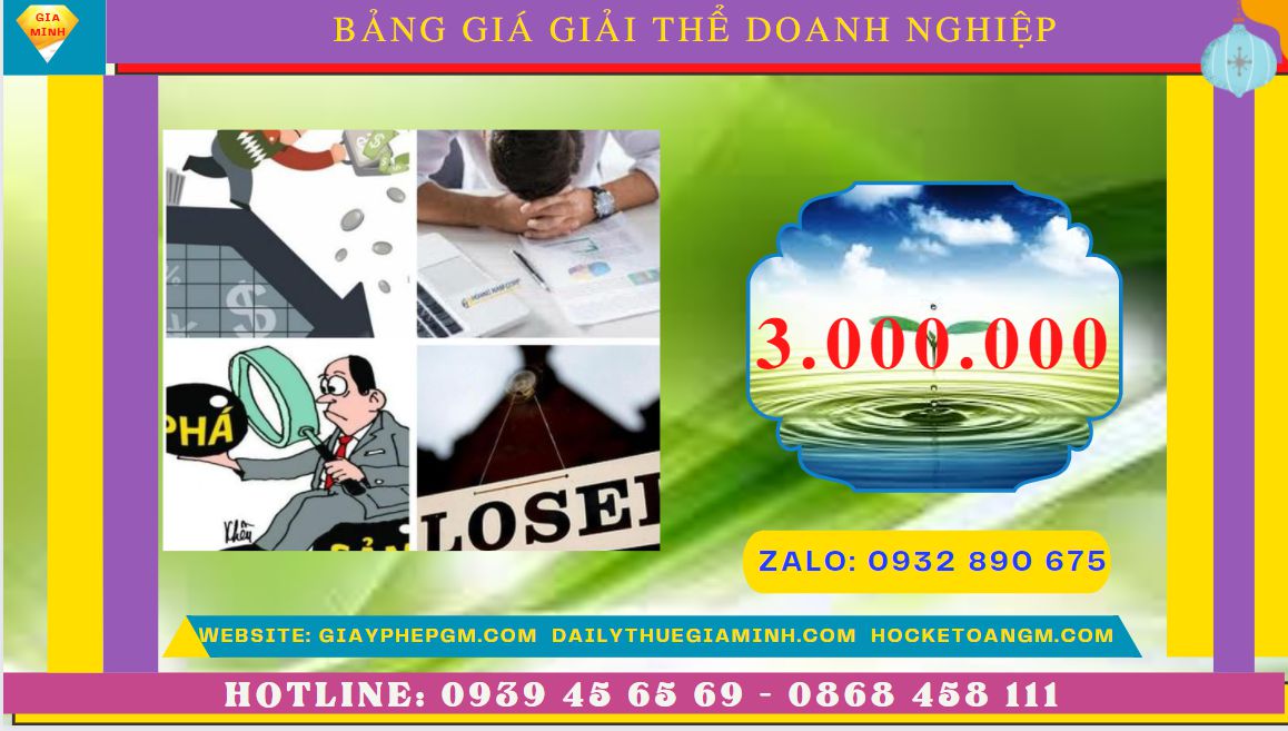 Giải thể doanh nghiệp nhanh hết bao nhiêu tiền tại Quận Bình Tân 