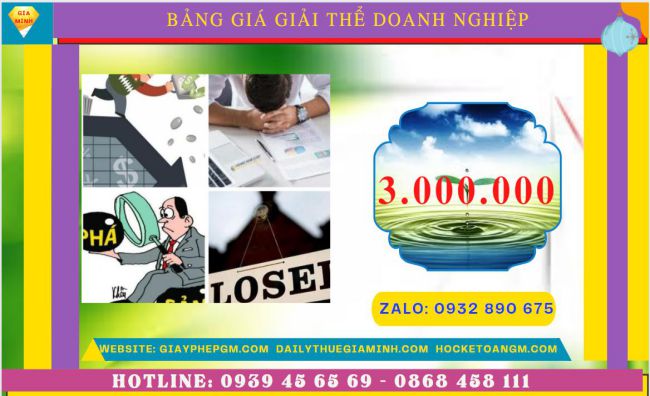 Giải thể doanh nghiệp nhanh hết bao nhiêu tiền tại Quận Bình Thạnh 