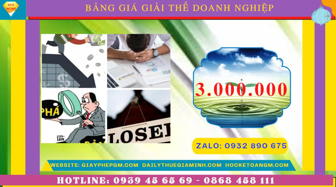 Giải thể doanh nghiệp nhanh hết bao nhiêu tiền tại Quận Tân Phú 