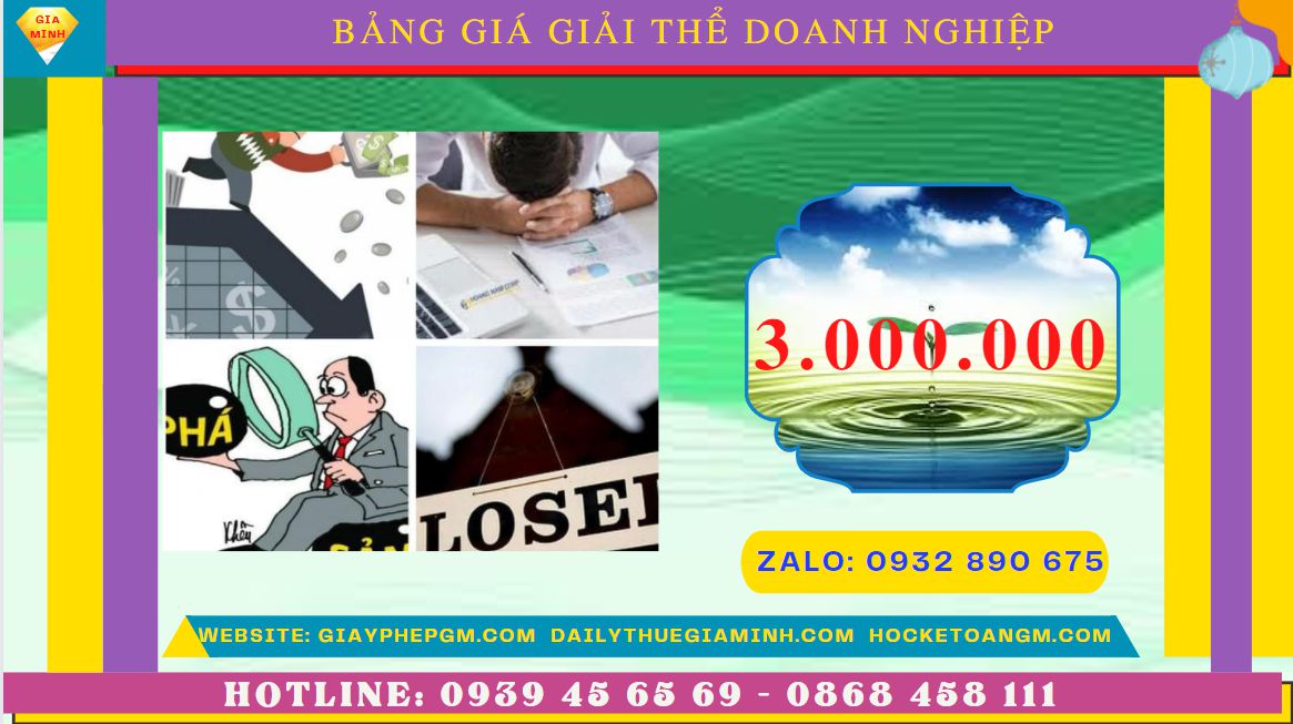 DỊCH VỤ GIẢI THỂ CÔNG TY TRỌN GÓI QUẬN TÂY HỒ 5 Giải thể doanh nghiệp nhanh hết bao nhiêu tiền tại Quận Tây Hồ