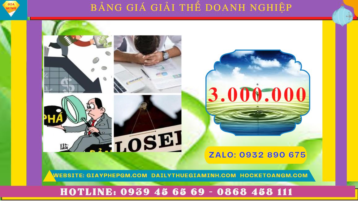 Giải thể doanh nghiệp nhanh hết bao nhiêu tiền tại Thị Xã Sơn Tây 