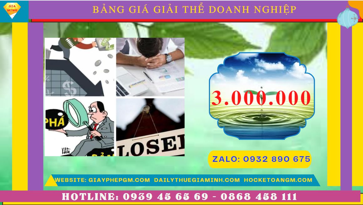 Giải thể doanh nghiệp nhanh hết bao nhiêu tiền tại Vĩnh Phúc