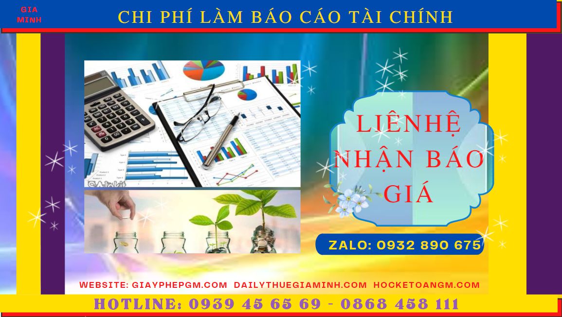 BÁO CÁO TÀI CHÍNH CUỐI NĂM TẠI QUẬN BÌNH THẠNH 7 Nhận làm báo cáo thuế tại Quận Bình Thạnh giá ưu đãi
