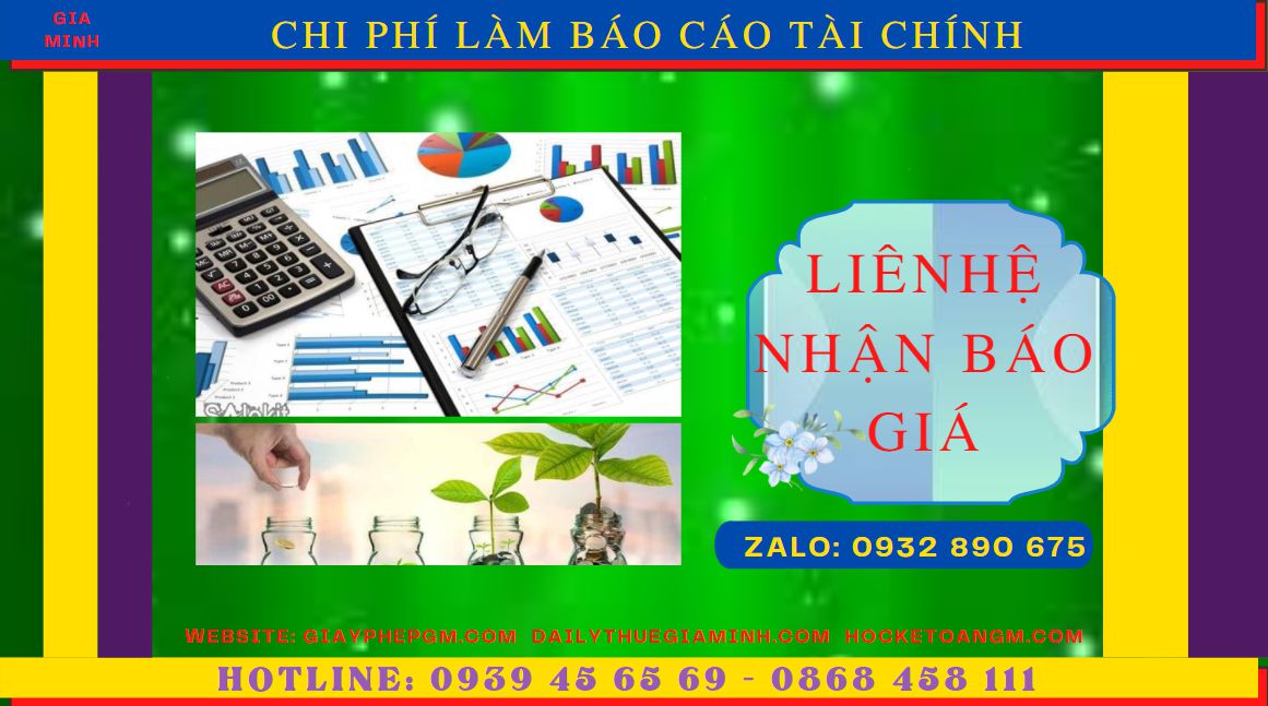 BÁO CÁO TÀI CHÍNH CUỐI NĂM TẠI QUẬN GÒ VẤP 7 Nhận làm báo cáo thuế tại Quận Gò Vấp giá ưu đãi