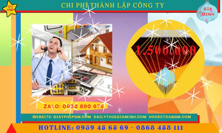 Thành lập doanh nghiệp hết bao nhiêu tiền tại Quận 3 - tphcm