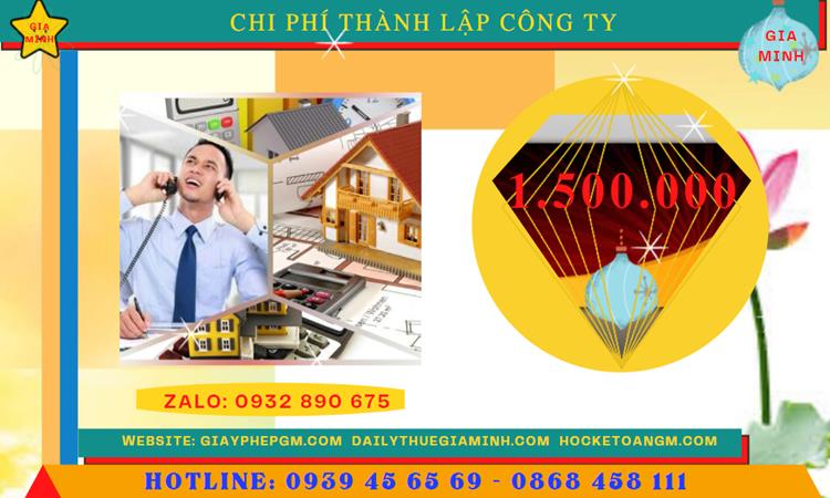 Thành lập doanh nghiệp hết bao nhiêu tiền tại Quận Bình Tân - tphcm