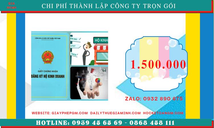 Thành lập doanh nghiệp hết bao nhiêu tiền tại Thị Xã Sơn Tây - Hà Nội