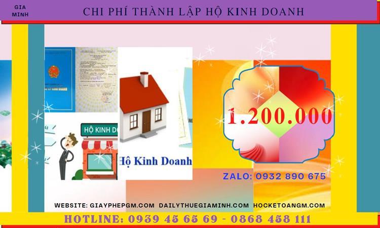 THỦ TỤC THÀNH LẬP HỘ KINH DOANH CÁ THỂ TẠI CAO BẰNG 5 Thành lập hộ kinh doanh tốn bao nhiêu tiền tại Cao Bằng