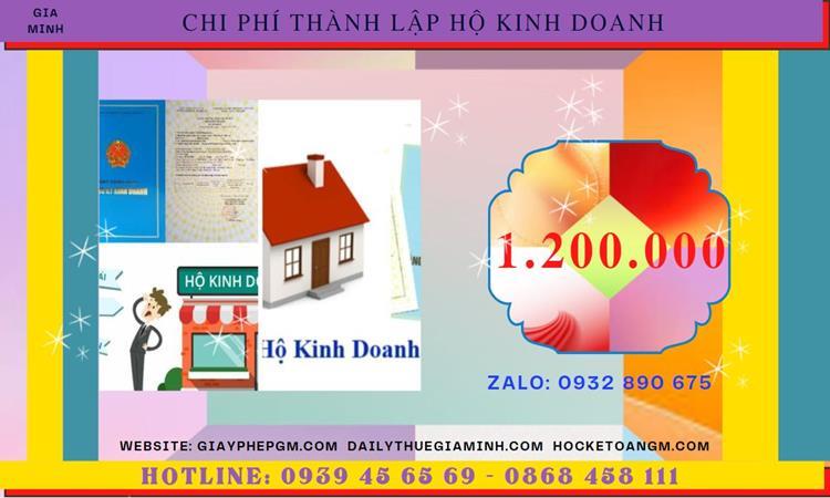 THỦ TỤC THÀNH LẬP HỘ KINH DOANH CÁ THỂ TẠI HÀ TĨNH 5 Thành lập hộ kinh doanh tốn bao nhiêu tiền tại Hà Tĩnh
