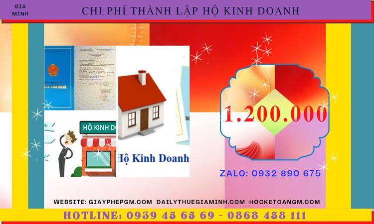THỦ TỤC THÀNH LẬP HỘ KINH DOANH CÁ THỂ TẠI HUYỆN ỨNG HÒA - HÀ NỘI 5 Thành lập hộ kinh doanh tốn bao nhiêu tiền tại Huyện Ứng Hòa - Hà Nội