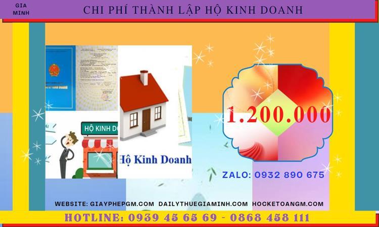 THỦ TỤC THÀNH LẬP HỘ KINH DOANH CÁ THỂ TẠI HUYỆN PHÚC THỌ - HÀ NỘI 5 Thành lập hộ kinh doanh tốn bao nhiêu tiền tại Huyện Phúc Thọ - Hà Nội