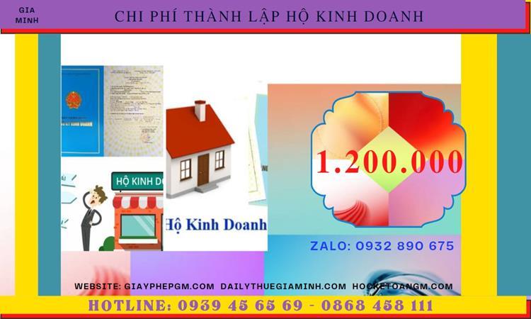 THỦ TỤC THÀNH LẬP HỘ KINH DOANH CÁ THỂ TẠI QUẬN 6 - TPHCM 5 Thành lập hộ kinh doanh tốn bao nhiêu tiền tại Quận 6 - TPHCM