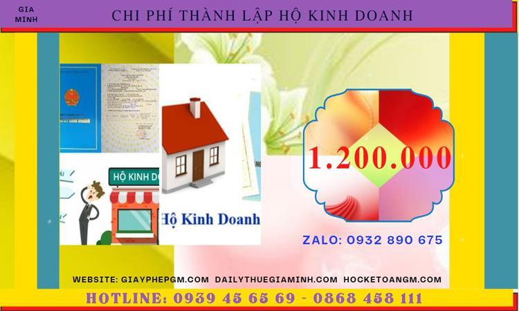 THỦ TỤC THÀNH LẬP HỘ KINH DOANH CÁ THỂ TẠI QUẬN GÒ VẤP - TPHCM 5 Thành lập hộ kinh doanh tốn bao nhiêu tiền tại Quận Gò Vấp- TPHCM