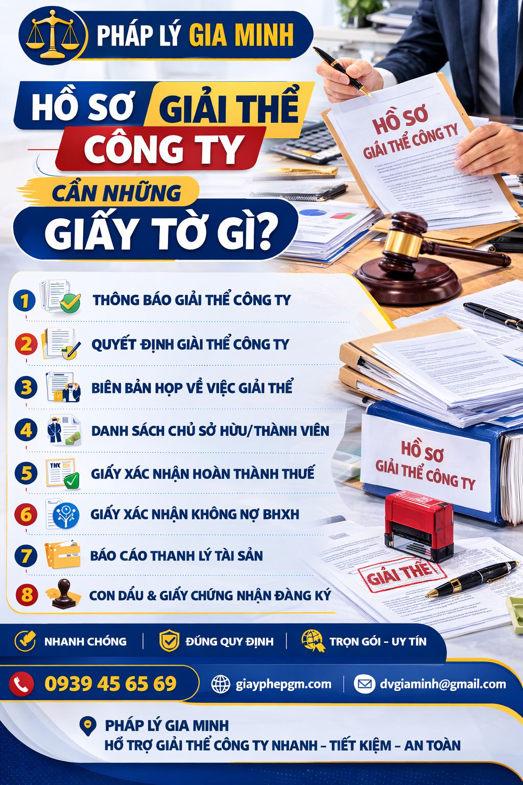 Các giấy tờ cần chuẩn bị khi giải thể công ty tại Bình Phước