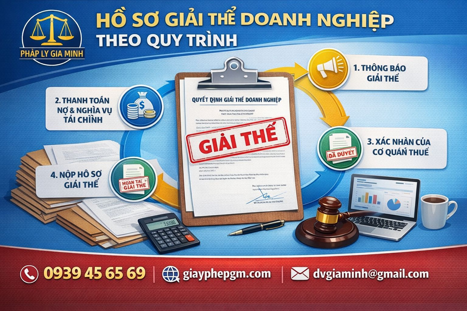  Hồ sơ giải thể doanh nghiệp tại Hà Nam bao gồm quyết định giải thể và các giấy tờ pháp lý cần thiết