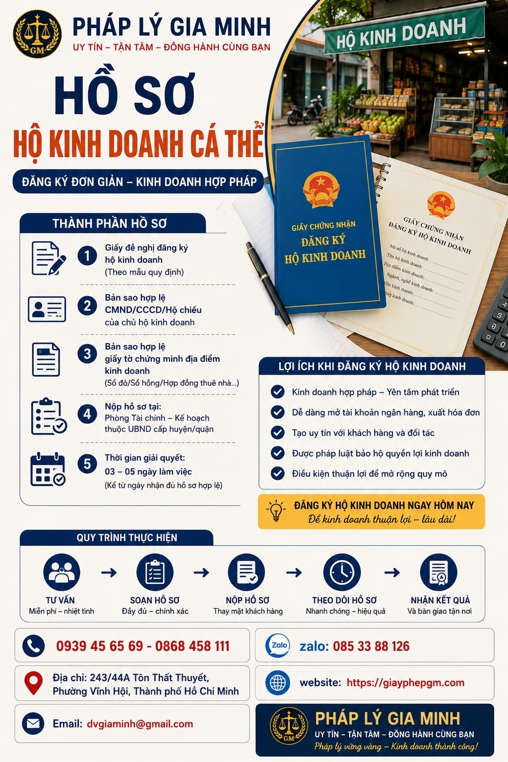 THỦ TỤC THÀNH LẬP HỘ KINH DOANH CÁ THỂ TẠI LÂM ĐỒNG 5 Hồ sơ hộ kinh doanh cá thể