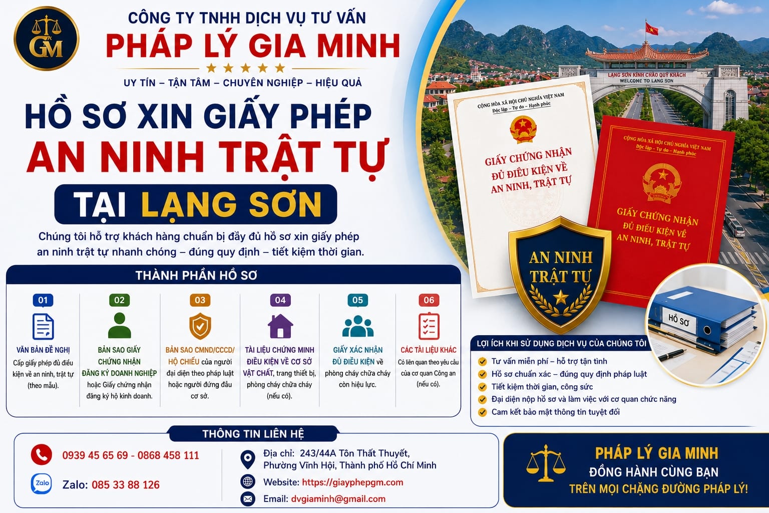 Hồ sơ xin giấy phép an ninh trật tự tại Lạng Sơn
