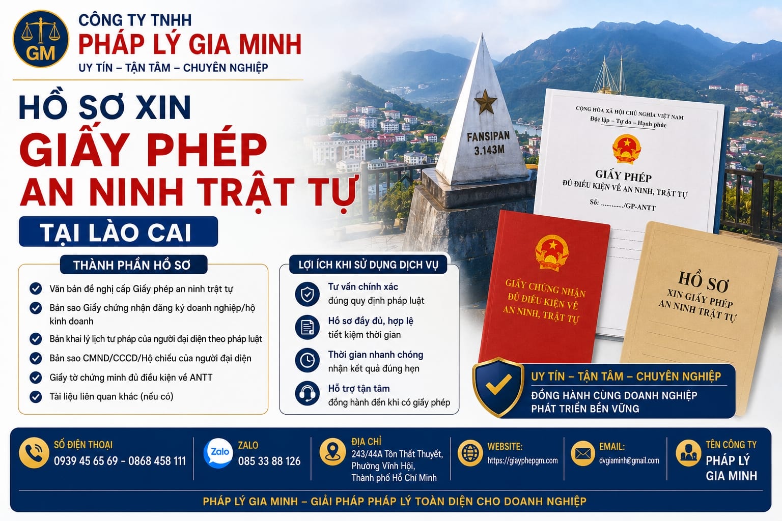 Hồ sơ xin giấy phép an ninh trật tự tại Lào Cai