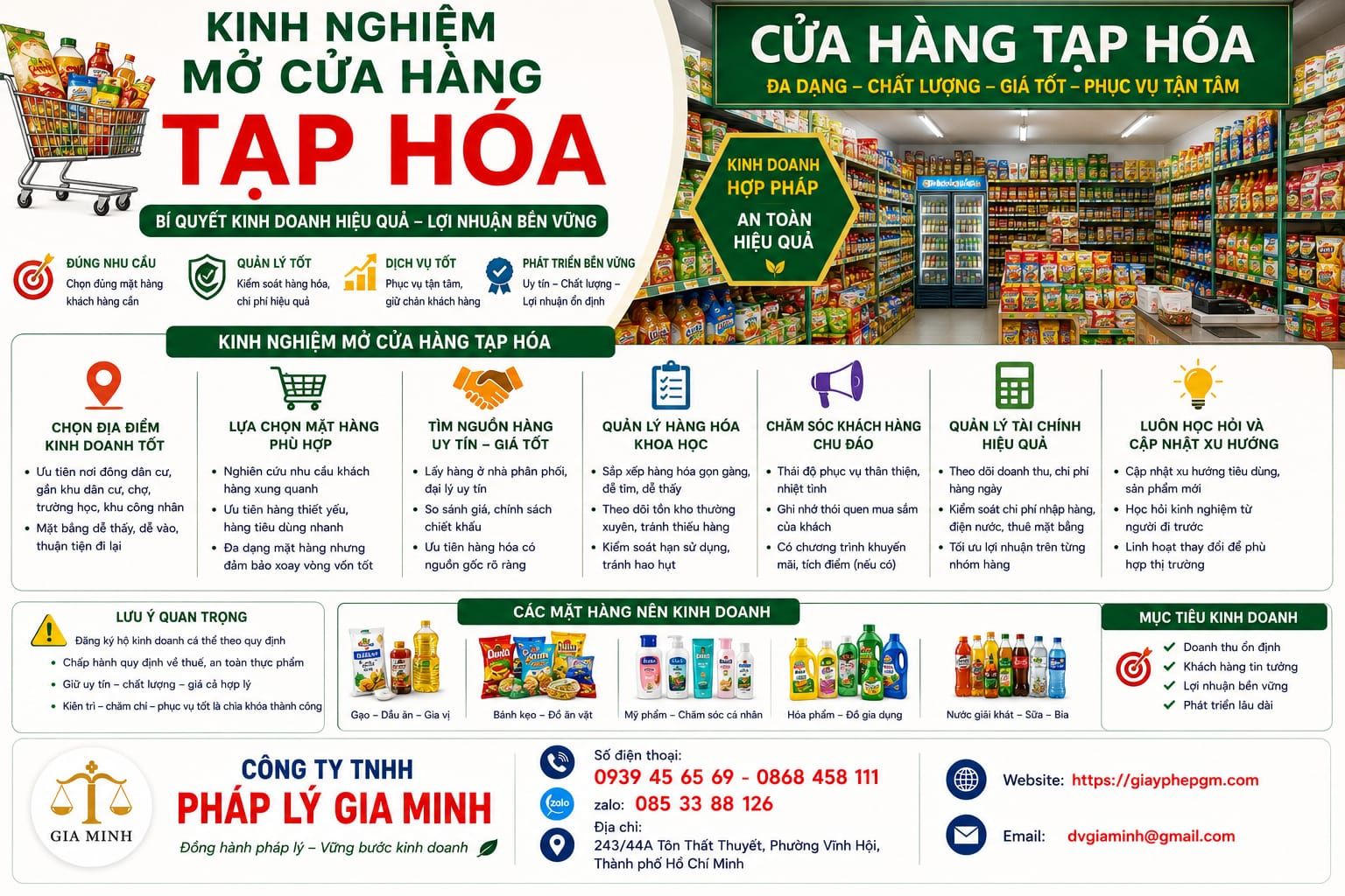 Kinh nghiệm mở cửa hàng tạp hóa