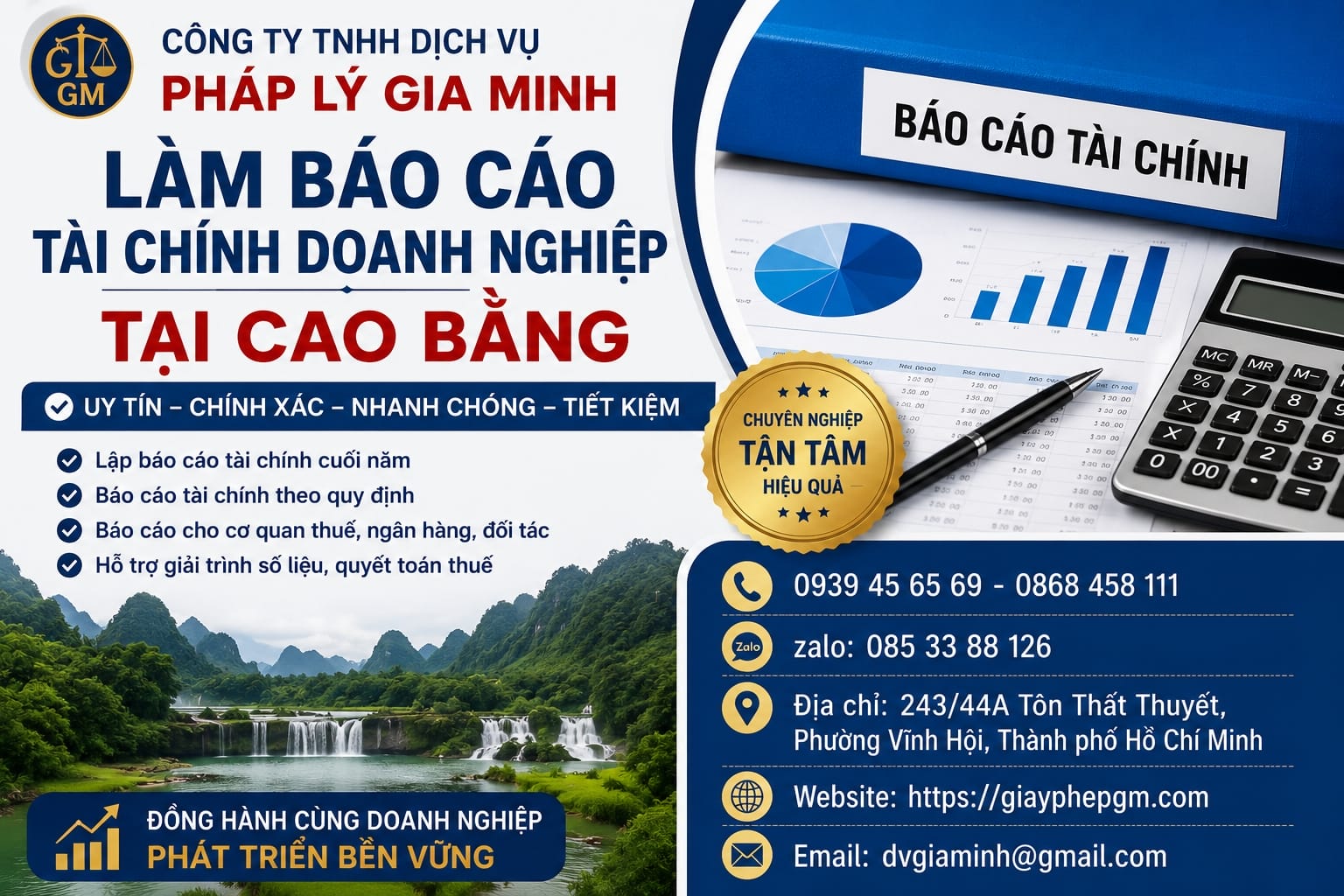 Làm báo cáo tài chính doanh nghiệp tại Cao Bằng